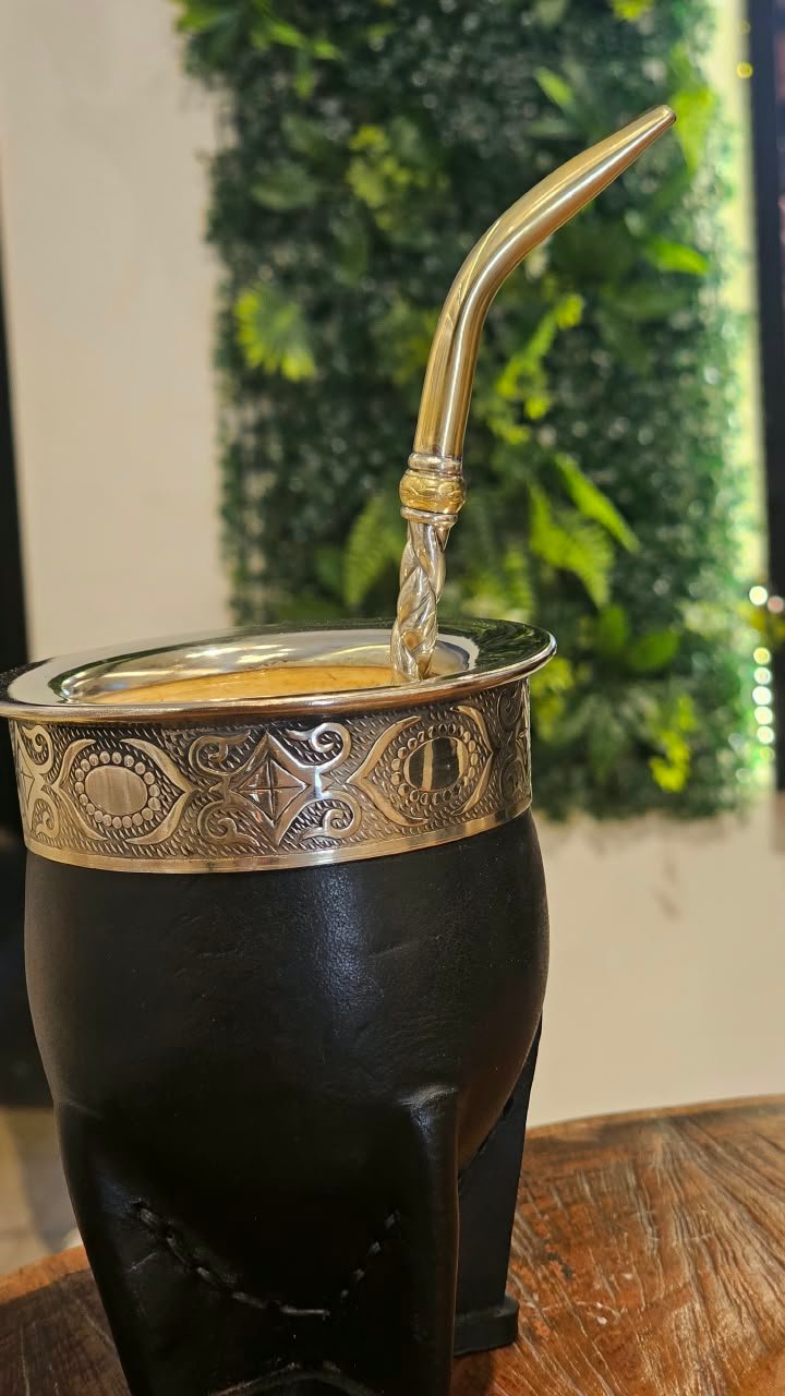 Bombilla de alpaca cincelada - Imagen 4